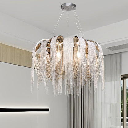 Elegant Length Chains Chandelier - Adjustable Height, Modern Design