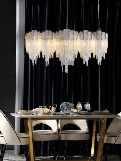 Elegant Length Chains Chandelier - Adjustable Height, Modern Design