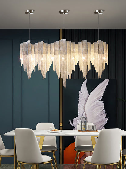 Elegant Length Chains Chandelier - Adjustable Height, Modern Design