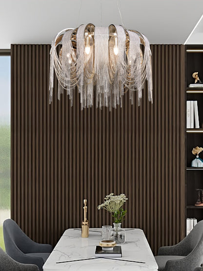 Elegant Length Chains Chandelier - Adjustable Height, Modern Design