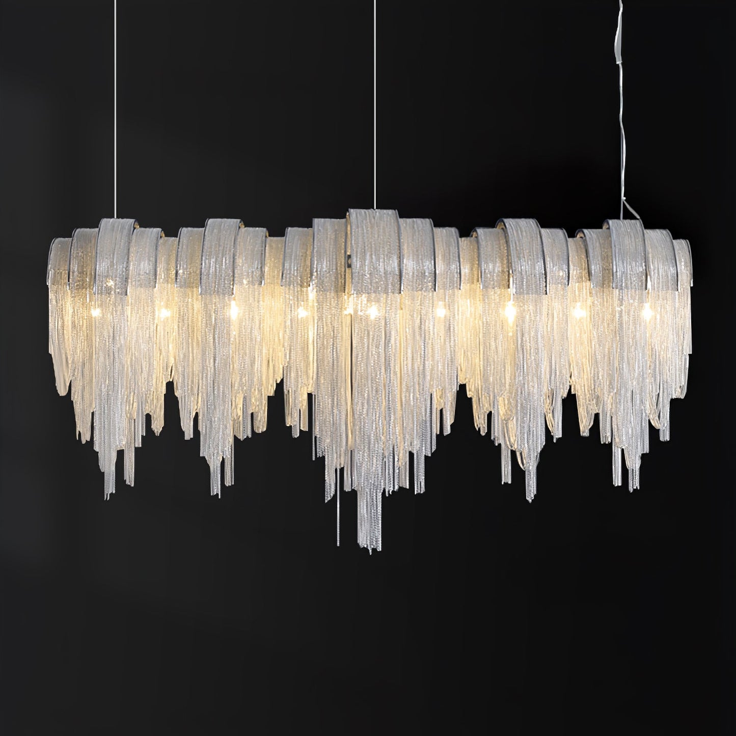 Elegant Length Chains Chandelier - Adjustable Height, Modern Design