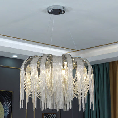 Elegant Length Chains Chandelier - Adjustable Height, Modern Design