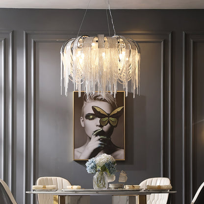 Elegant Length Chains Chandelier - Adjustable Height, Modern Design