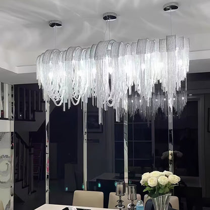 Elegant Length Chains Chandelier - Adjustable Height, Modern Design