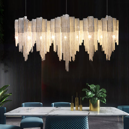 Elegant Length Chains Chandelier - Adjustable Height, Modern Design