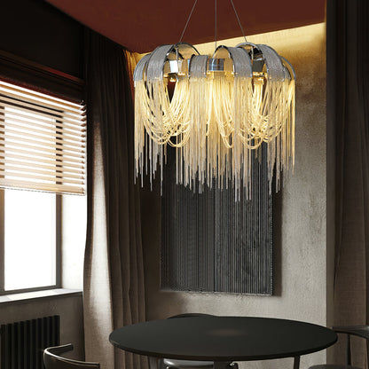Elegant Length Chains Chandelier - Adjustable Height, Modern Design