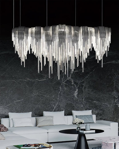 Elegant Length Chains Chandelier - Adjustable Height, Modern Design