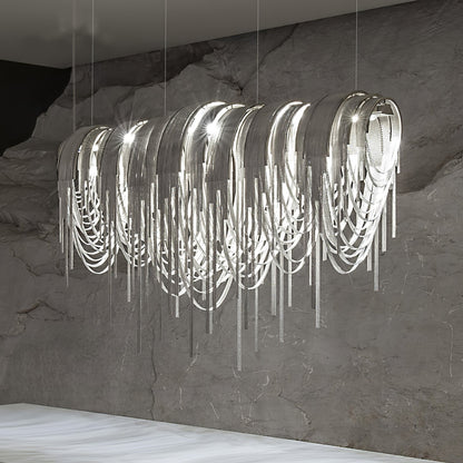 Elegant Length Chains Chandelier - Adjustable Height, Modern Design