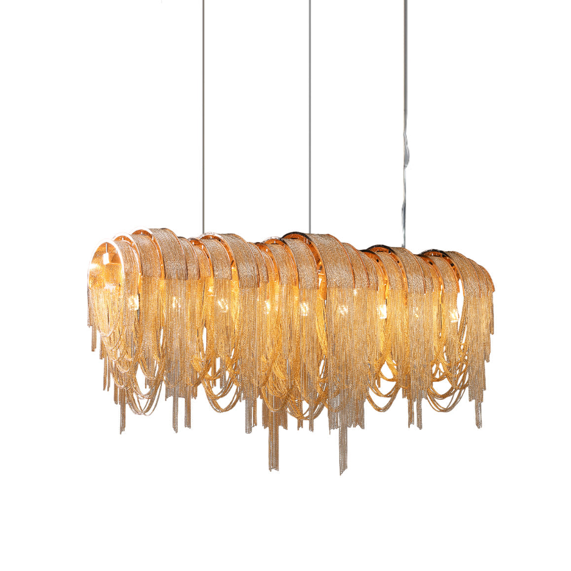 Elegant Length Chains Chandelier - Adjustable Height, Modern Design