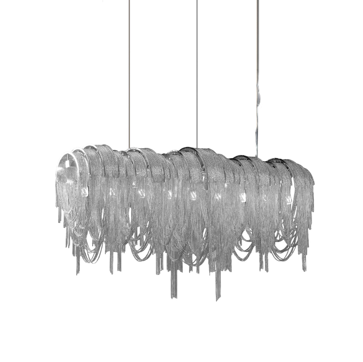 Elegant Length Chains Chandelier - Adjustable Height, Modern Design