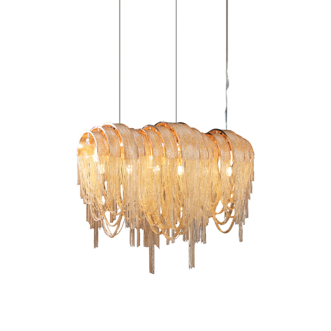 Elegant Length Chains Chandelier - Adjustable Height, Modern Design
