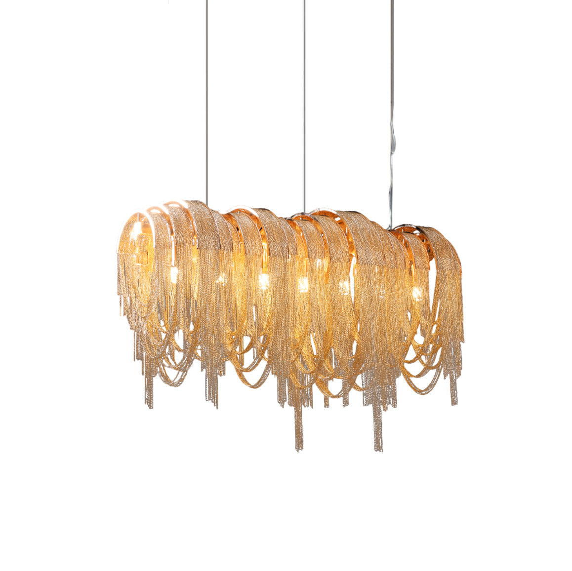 Elegant Length Chains Chandelier - Adjustable Height, Modern Design
