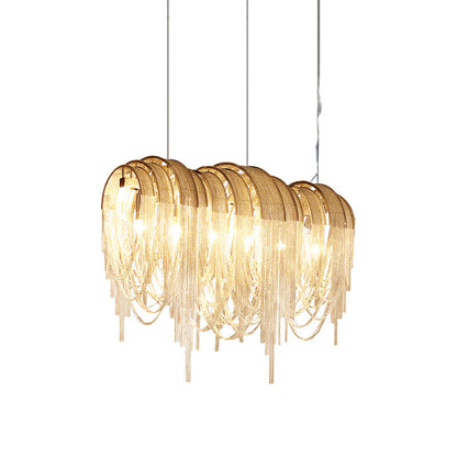 Elegant Length Chains Chandelier - Adjustable Height, Modern Design