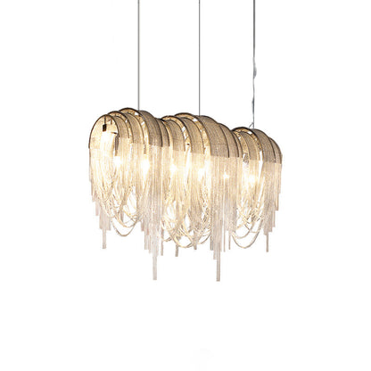 Elegant Length Chains Chandelier - Adjustable Height, Modern Design