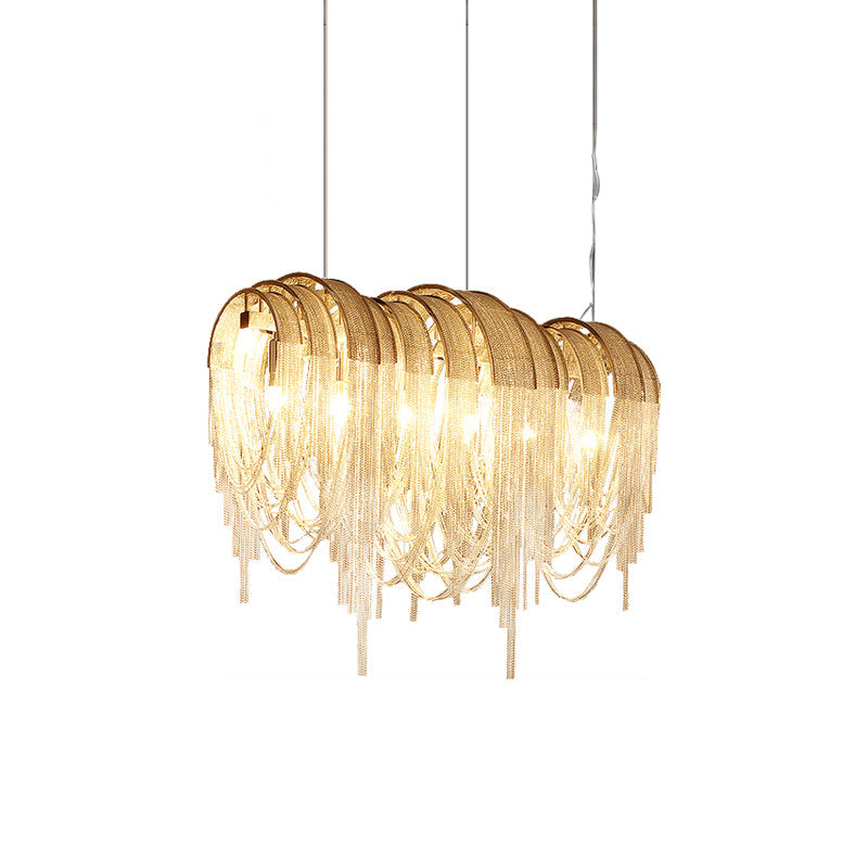 Elegant Length Chains Chandelier - Adjustable Height, Modern Design