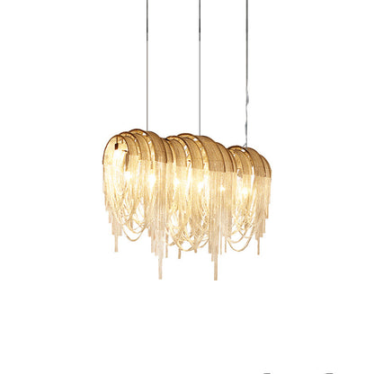 Elegant Length Chains Chandelier - Adjustable Height, Modern Design