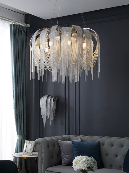 Elegant Length Chains Chandelier - Adjustable Height, Modern Design