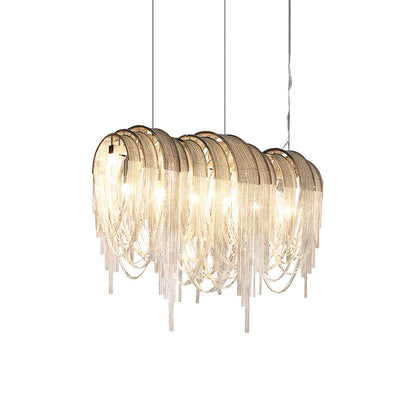 Elegant Length Chains Chandelier - Adjustable Height, Modern Design