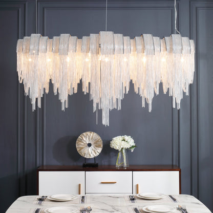 Elegant Length Chains Chandelier - Adjustable Height, Modern Design