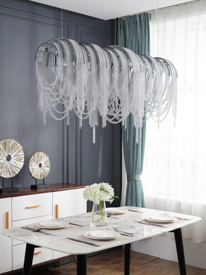 Elegant Length Chains Chandelier - Adjustable Height, Modern Design