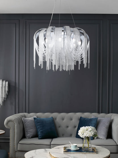 Elegant Length Chains Chandelier - Adjustable Height, Modern Design
