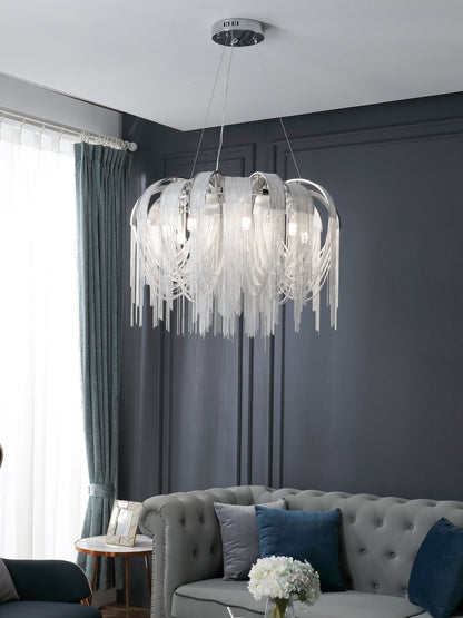 Elegant Length Chains Chandelier - Adjustable Height, Modern Design
