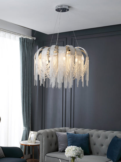 Elegant Length Chains Chandelier - Adjustable Height, Modern Design