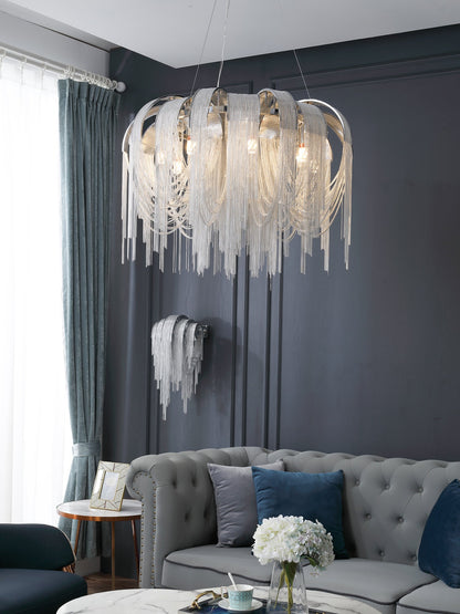 Elegant Length Chains Chandelier - Adjustable Height, Modern Design