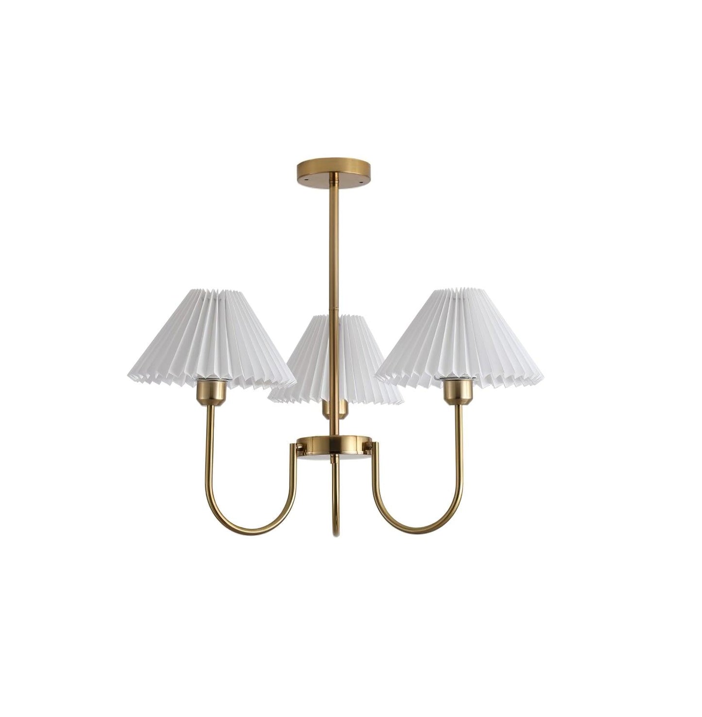 Lenore Pleated Chandelier - Elegant Design with Adjustable Height & So