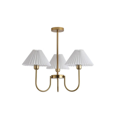 Lenore Pleated Chandelier - Elegant Design with Adjustable Height & So