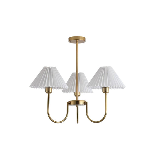 Lenore Pleated Chandelier - Elegant Design with Adjustable Height & So