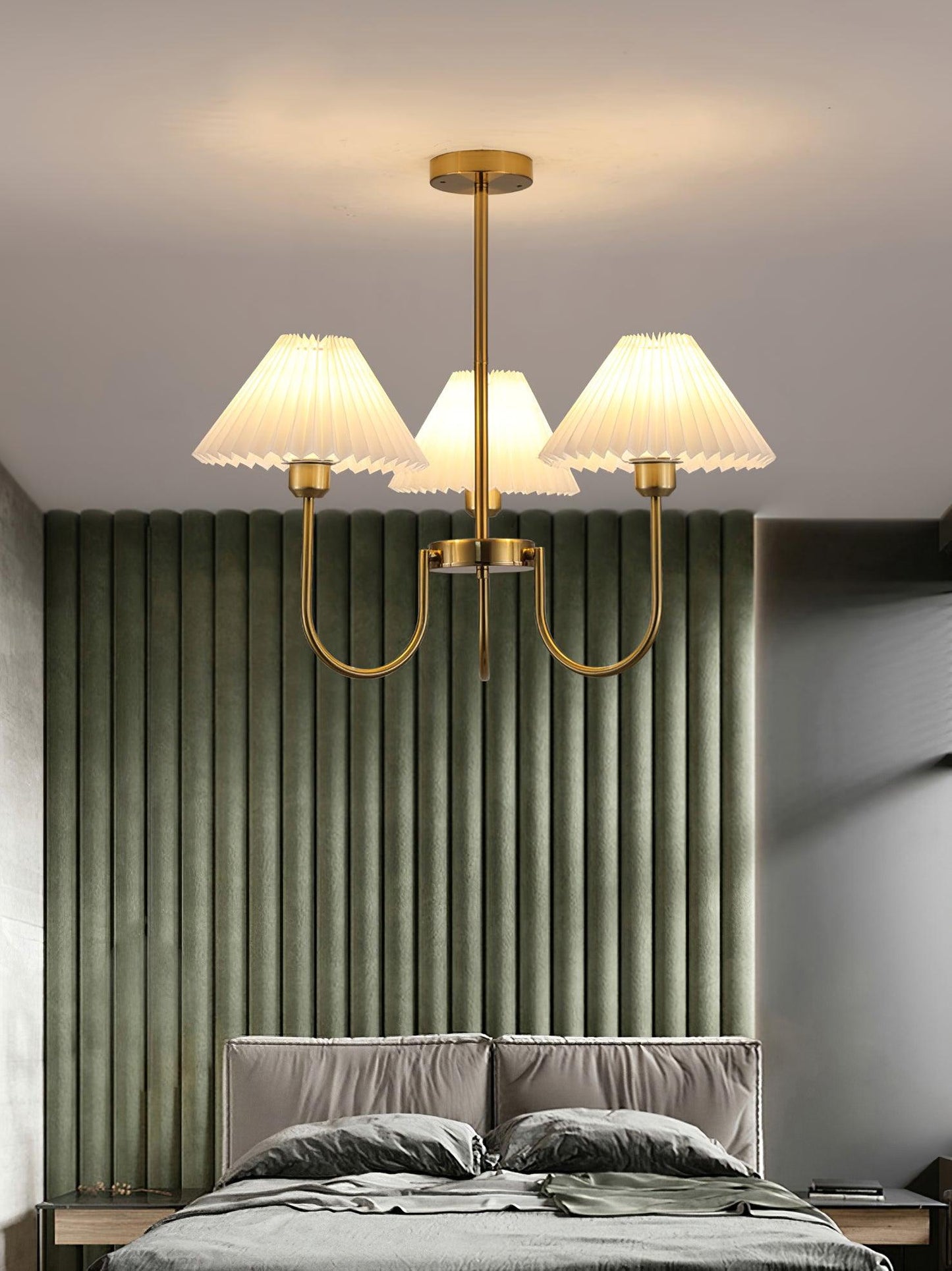 Lenore Pleated Chandelier - Elegant Design with Adjustable Height & So