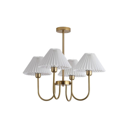 Lenore Pleated Chandelier - Elegant Design with Adjustable Height & So