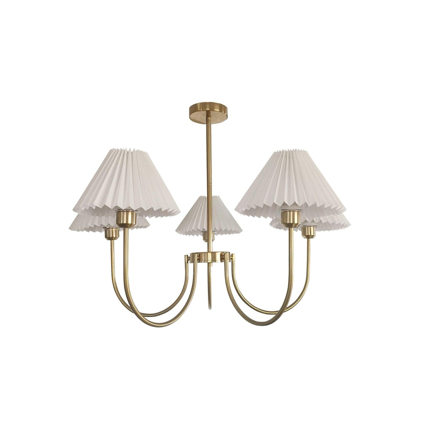Lenore Pleated Chandelier - Elegant Design with Adjustable Height & So