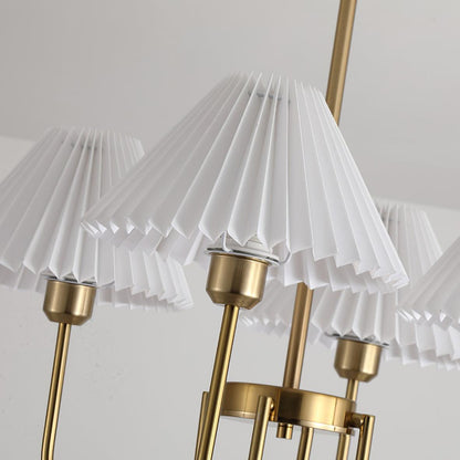 Lenore Pleated Chandelier - Elegant Design with Adjustable Height & So