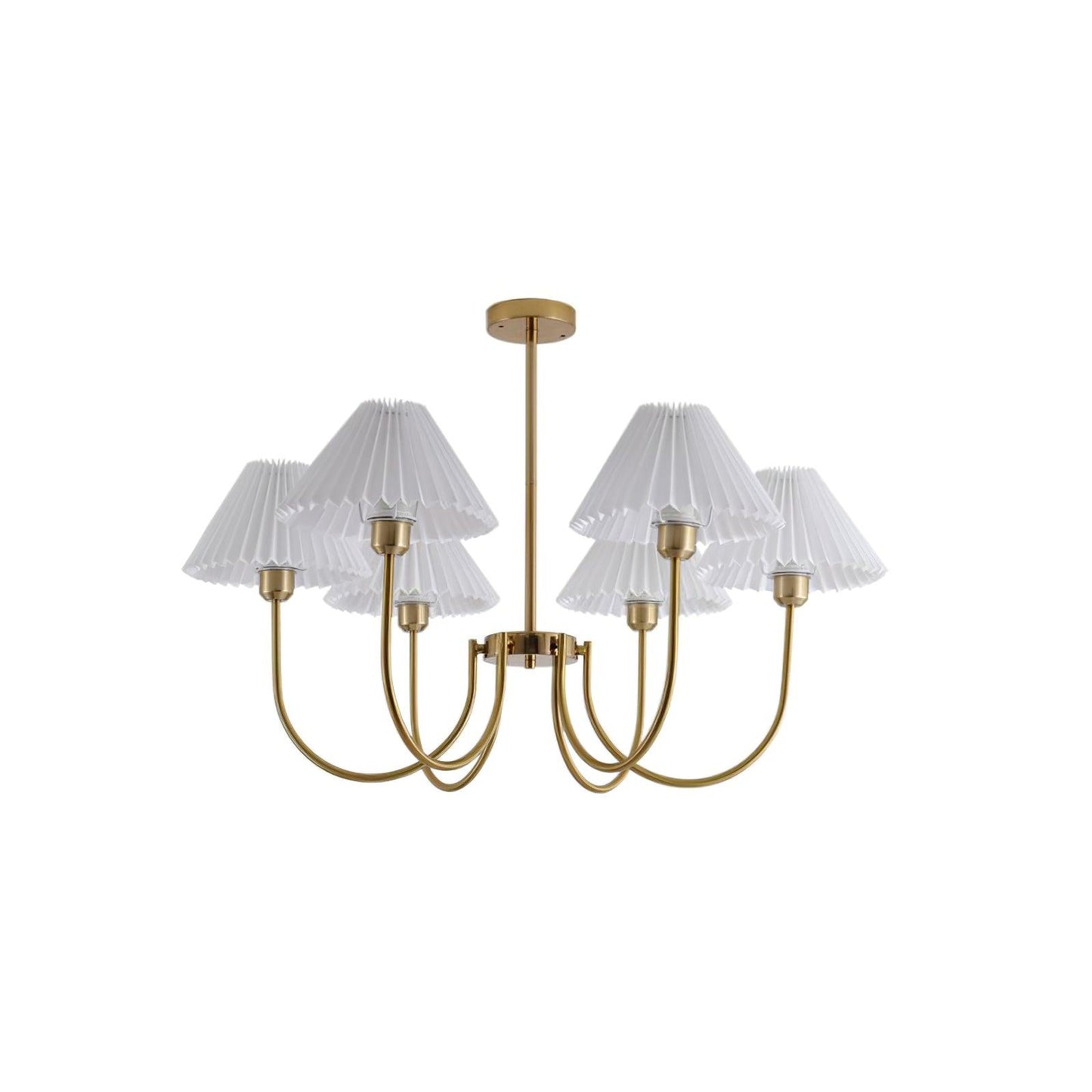 Lenore Pleated Chandelier - Elegant Design with Adjustable Height & So