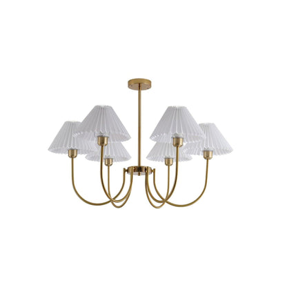 Lenore Pleated Chandelier - Elegant Design with Adjustable Height & So