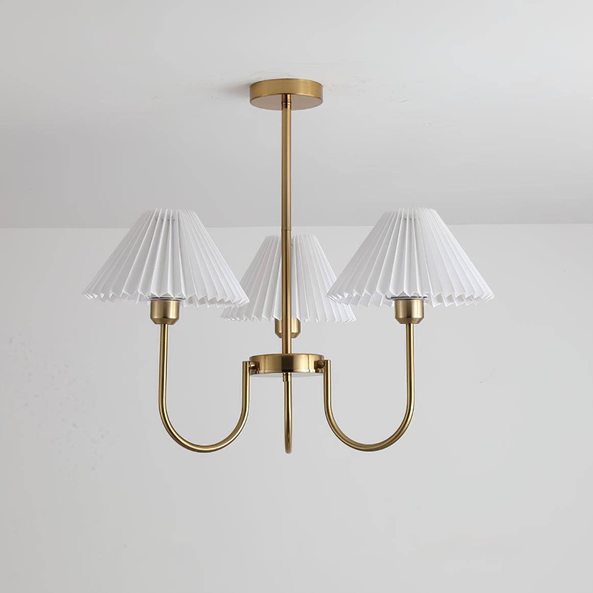 Lenore Pleated Chandelier - Elegant Design with Adjustable Height & So