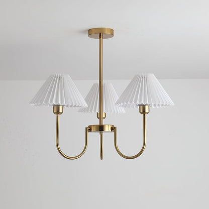 Lenore Pleated Chandelier - Elegant Design with Adjustable Height & So