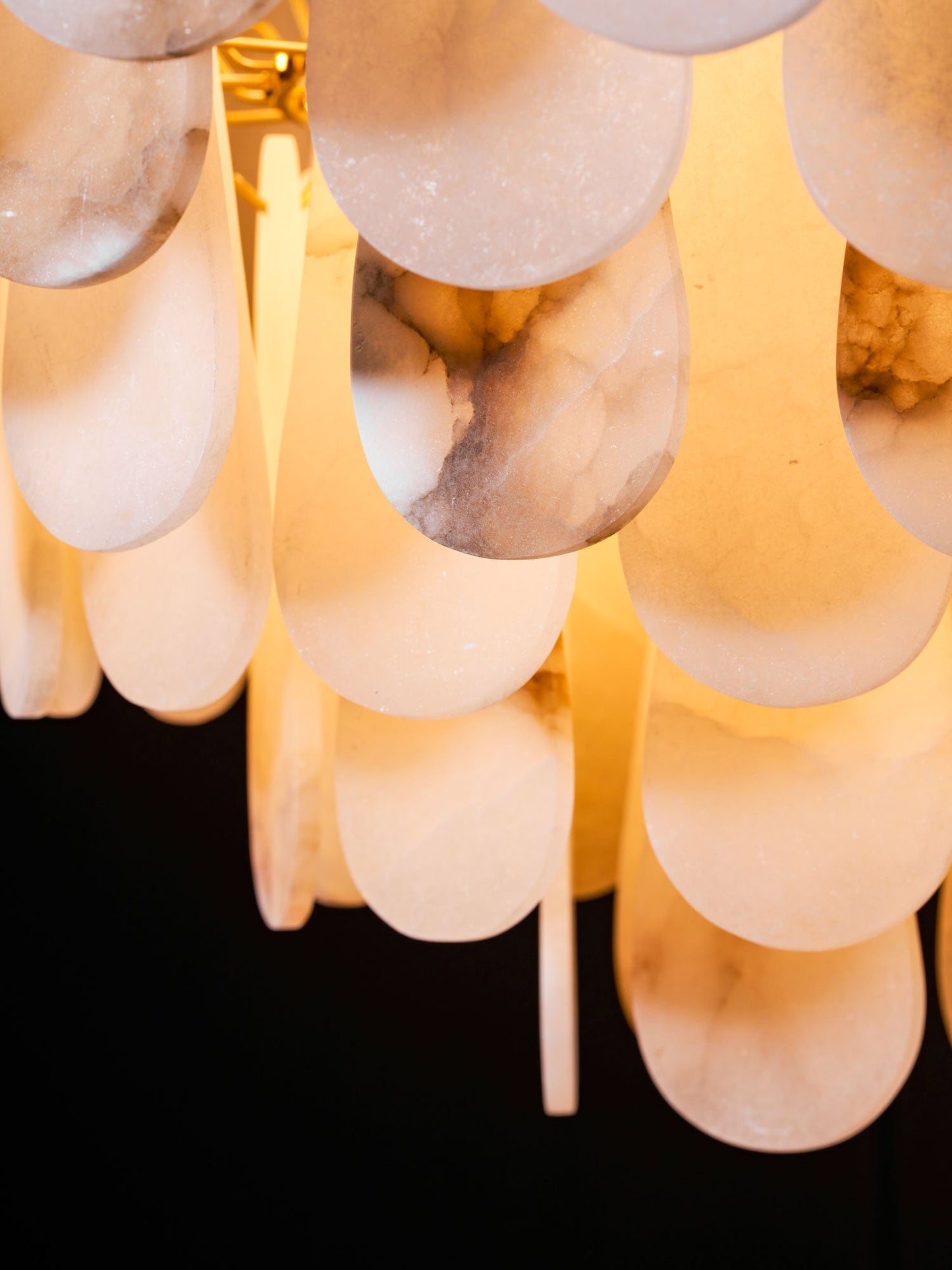 Leon Alabaster Chandelier - Elegant Design with Adjustable Height & LE