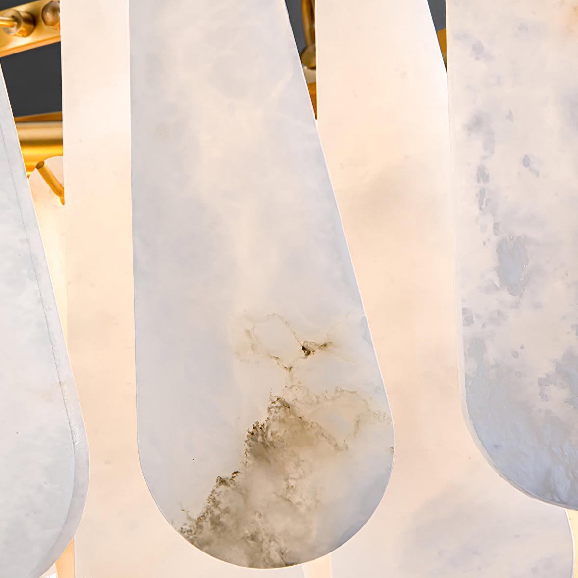 Leon Alabaster Chandelier - Elegant Design with Adjustable Height & LE