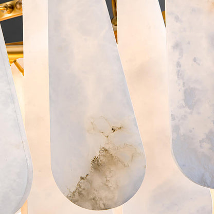 Leon Alabaster Chandelier - Elegant Design with Adjustable Height & LE