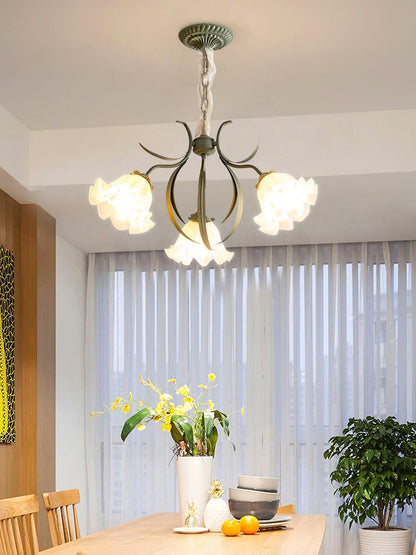 Lily of the Valley Flower Chandelier - Elegant Design, LED Lighting