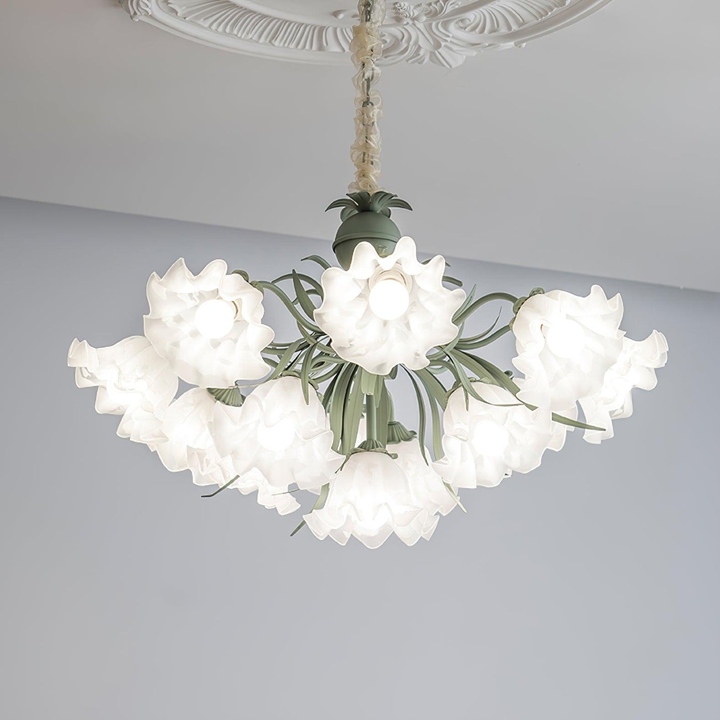 Lily of the Valley Flower Chandelier - Elegant Design, LED Lighting