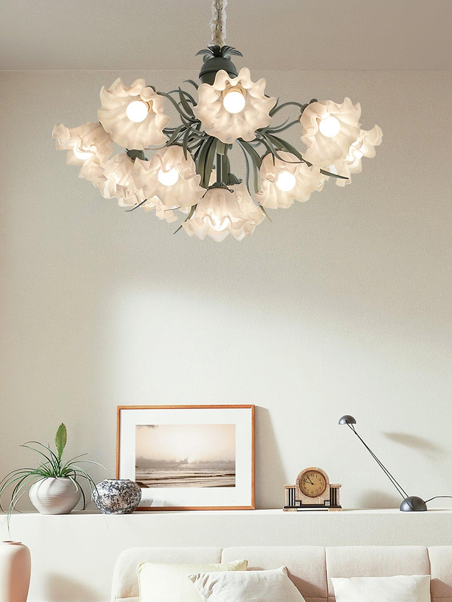 Lily of the Valley Flower Chandelier - Elegant Design, LED Lighting