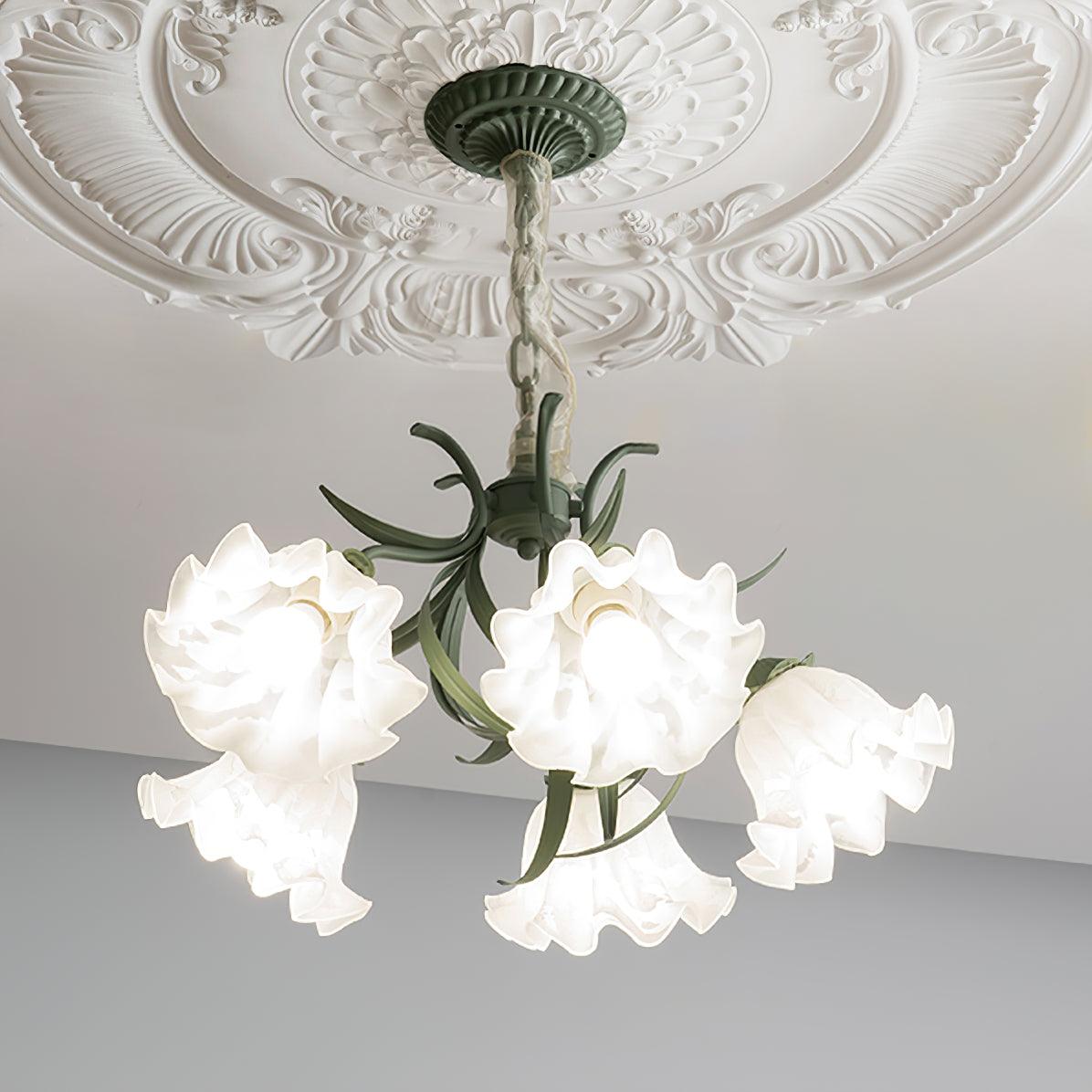 Lily of the Valley Flower Chandelier - Elegant Design, LED Lighting