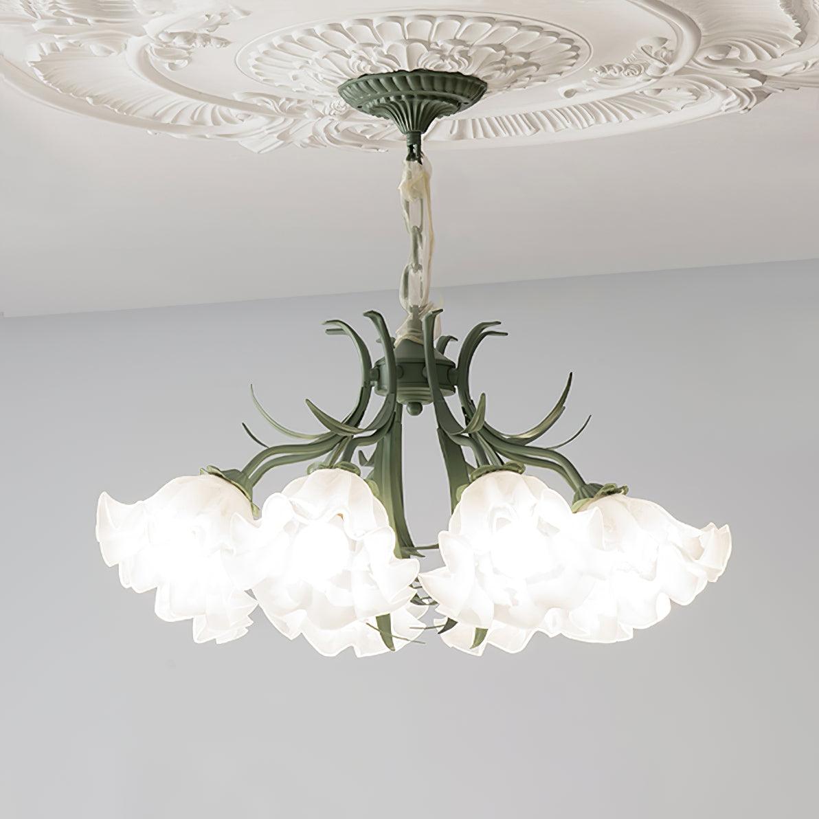 Lily of the Valley Flower Chandelier - Elegant Design, LED Lighting