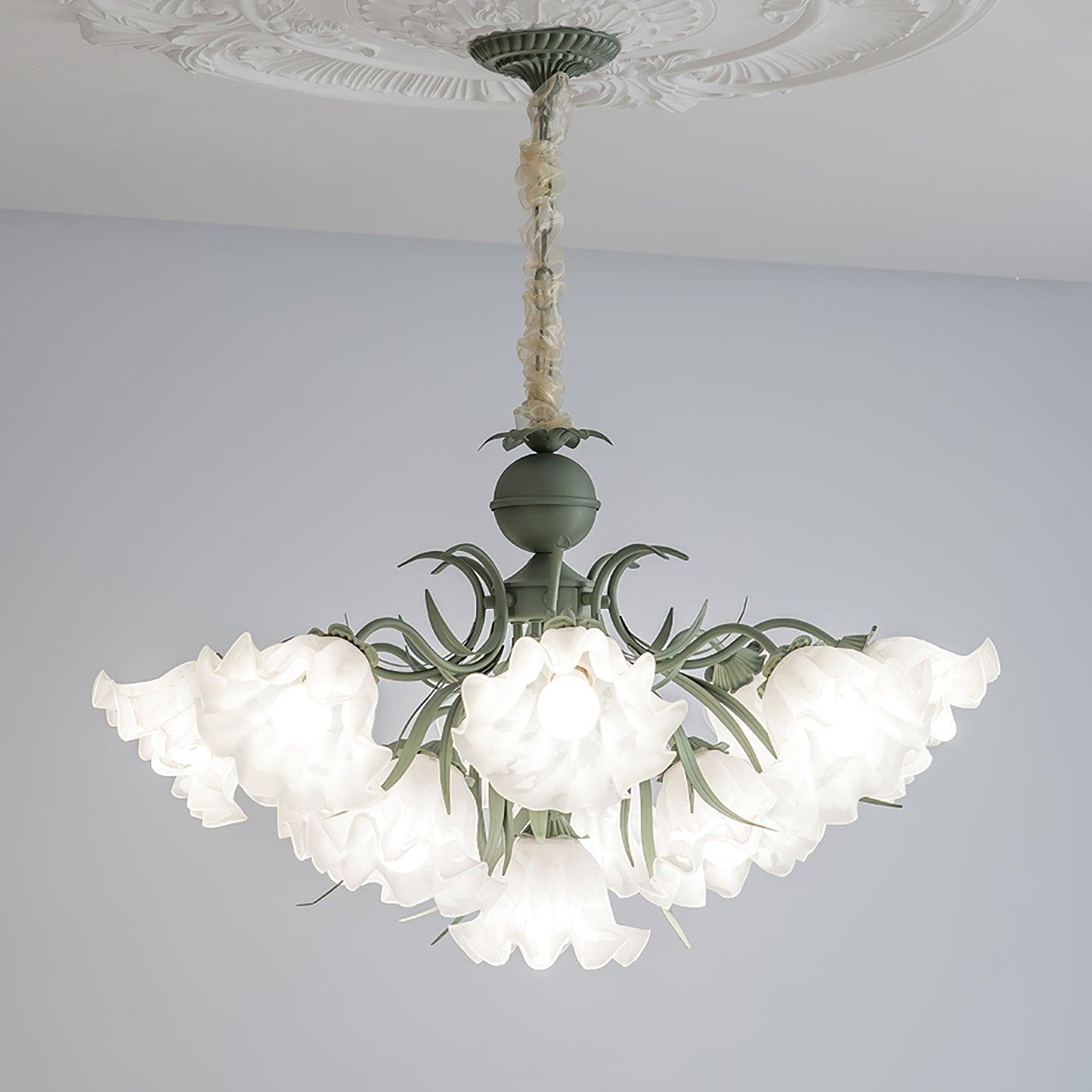 Lily of the Valley Flower Chandelier - Elegant Design, LED Lighting