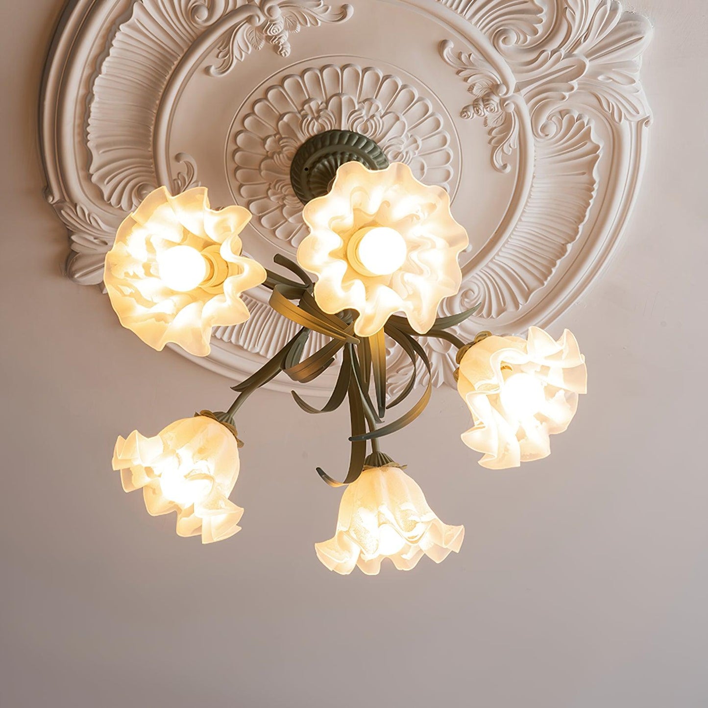Lily of the Valley Flower Chandelier - Elegant Design, LED Lighting