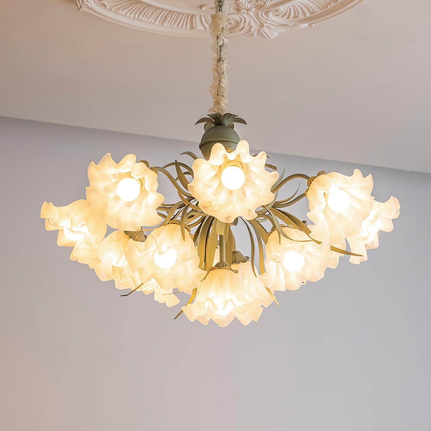 Lily of the Valley Flower Chandelier - Elegant Design, LED Lighting